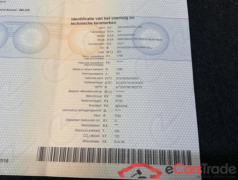 VOLKSWAGEN Golf VII Golf HL 1.4 TSI 92 kW (125 ch) 6 vitesses manuel #4