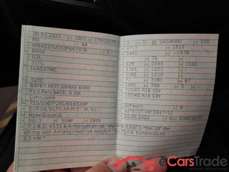 BMW 3 Limousine (G20N)(2022->) DE - Lim4 320 d Mild-Hybrid EU6d, M Sport (EURO 6d), (Facelift) 2022 - 2024 #3