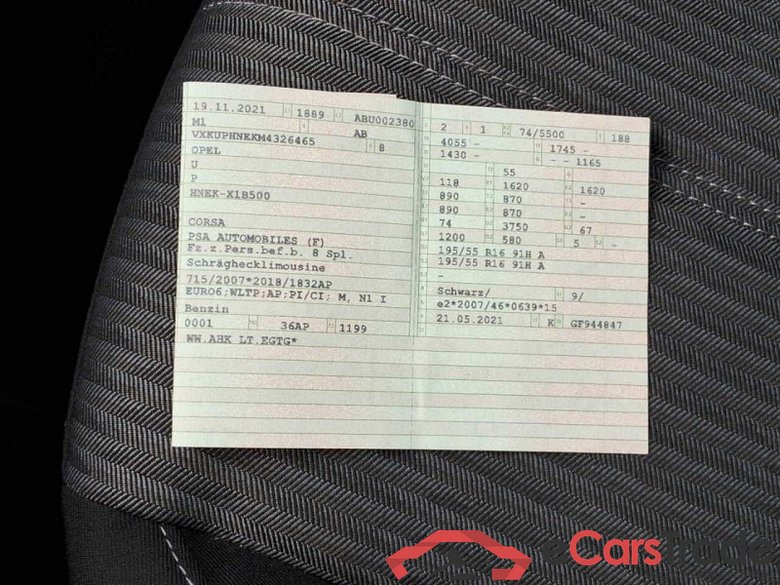 Opel Corsa F (2019->) DE - LimS5 1.2 Turbo EU6d, Edition (EURO 6d), 2019 - 2023 #6