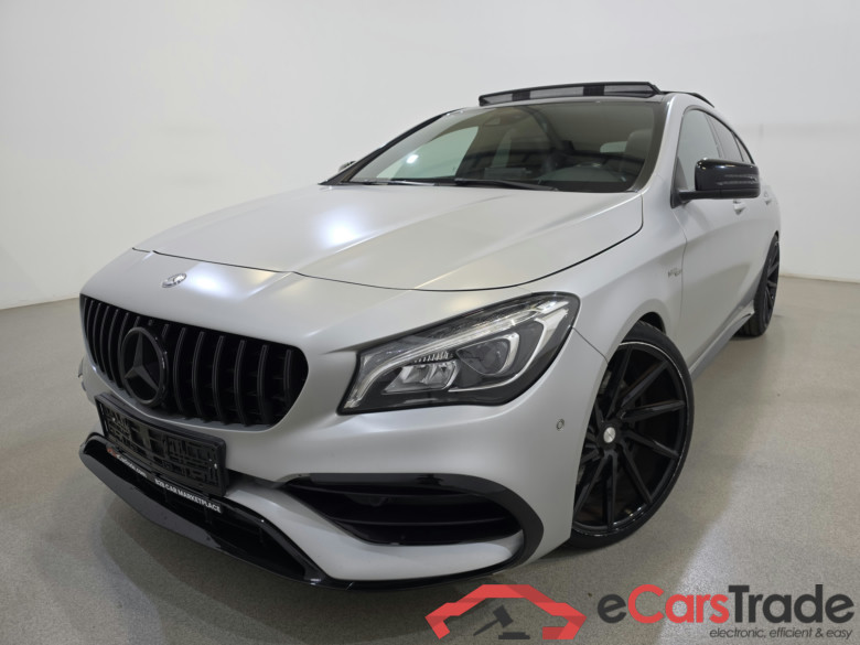 Mercedes CLA 45 SB 4MATIC AMG Night Aut. Pano LED CarPlay Navi 1/2 Sport-Leather-Alcantara KeylessGo Camera Klima PDC ...