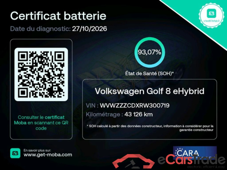 VOLKSWAGEN Golf / 2020 / 5P / Berline 1.4 eHybrid OPF 204 DSG6 Style #2
